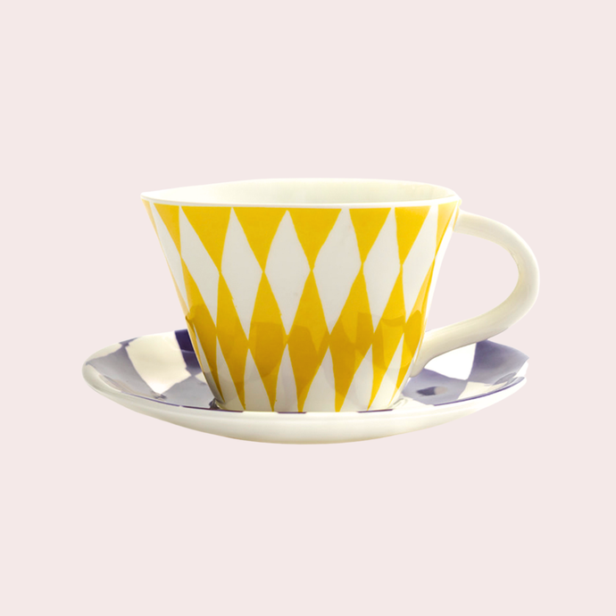 Yinka Shonibare: Set of 4 Tea Cups & Saucers