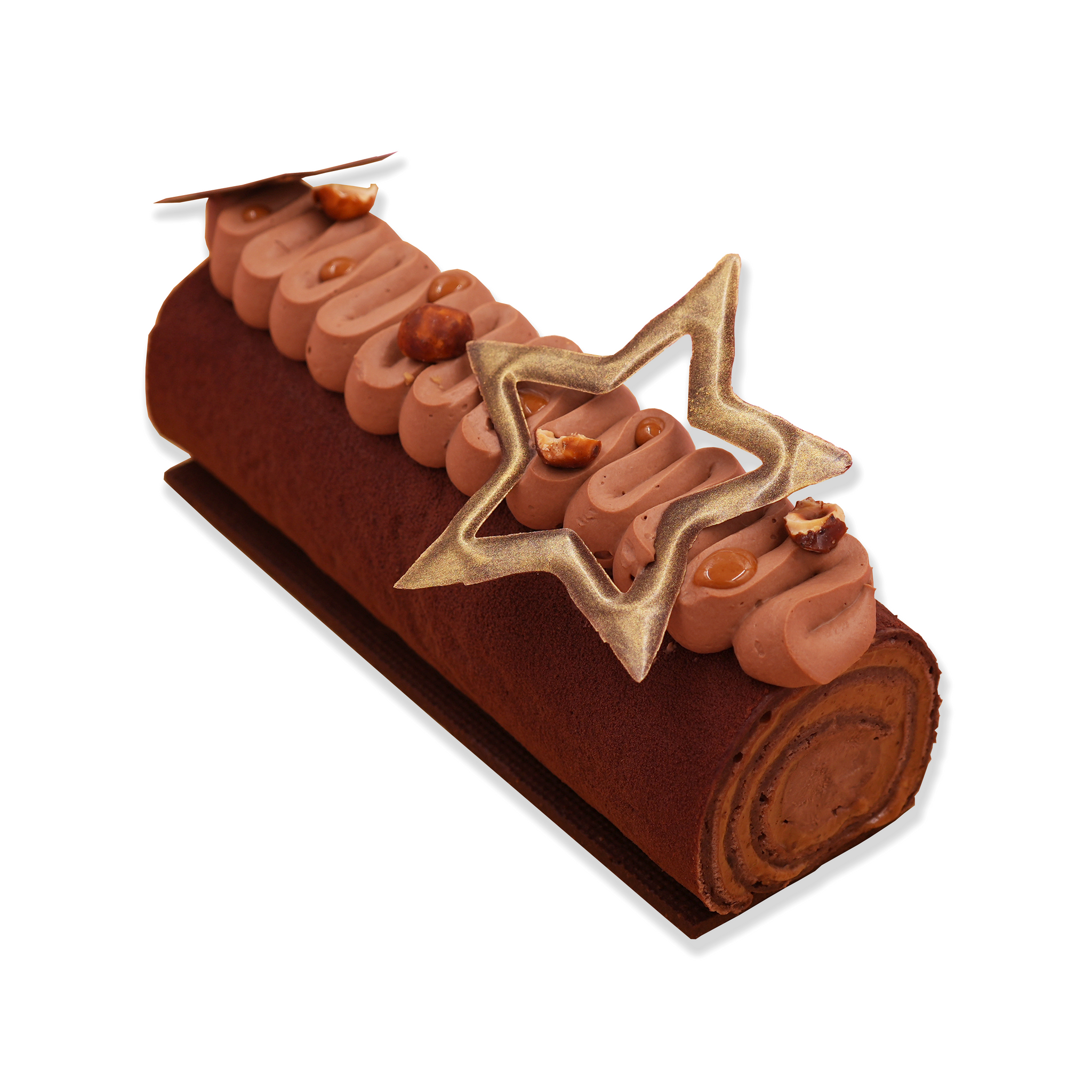 Load image into Gallery viewer, Chocolate &amp; Hazelnut Yule Log