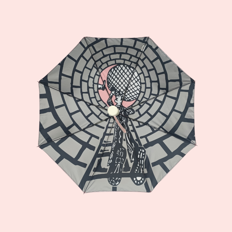 Load image into Gallery viewer, Umbrella with decorative design on a pink background
