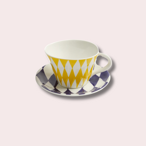 Yinka Shonibare: Set of 4 Tea Cups & Saucers