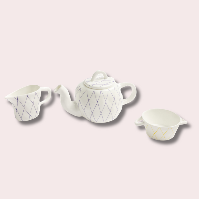 Yinka Shonibare: Teapot, Milk Jug & Sugar Bowl